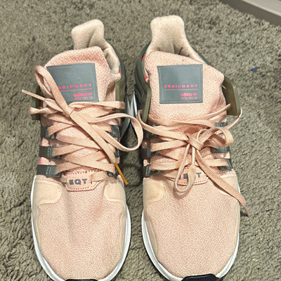 adidas EQT ADV 91-16 Unisex Kids Sneaker Pink Gray Low Top Lace Up US 6.5