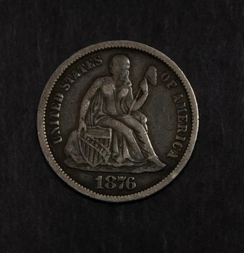 1876 Seated Liberty Dime VF   Lot 4965