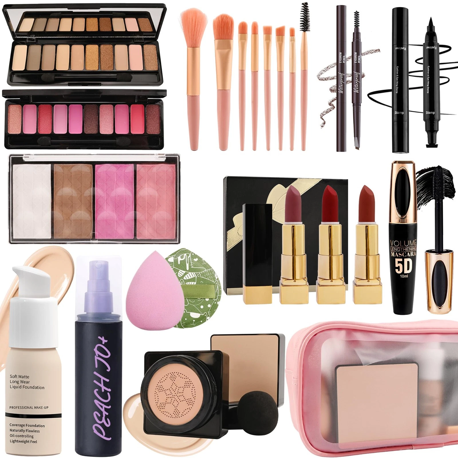 All in One Makeup Kit for Women Full Kit,Travel SetC+