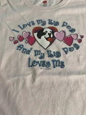 Vintage 1999 T-Shirt XL Pink I Love my Big Dog And My Big Dog Loves Me