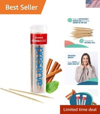 Cinnamon  Mint Flavored Toothpicks - Convenient Breath Freshener, 35 Picks Case