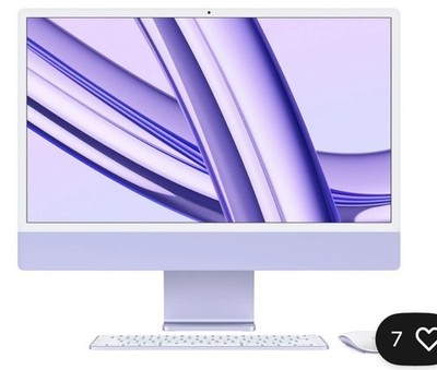 2023 Apple iMac 24'' (8GB, Apple M3 4 thunderbolt ports purple