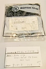 (Bag of 200) Rotor Clip DSH-20ST PD B200 DIN 471-20 x 1.2 / 1.1248. NOS