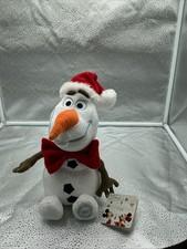 Disney Store Frozen 11 Olaf the Snowman with Santa Hat Christmas Holiday Plush