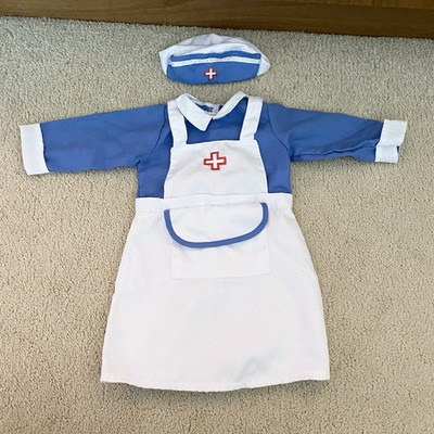 Smoby Puppen Krankenschwester Outfit Kleid und Mütze