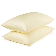 Cotton Pillow Protectors/Cases King Size with Zipper 2 Pack Ivory Color,Cooli...