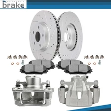 Pair Front Brake Calipers Rotors and Ceramic Pads For 09-19 TOYOTA For COROLLA