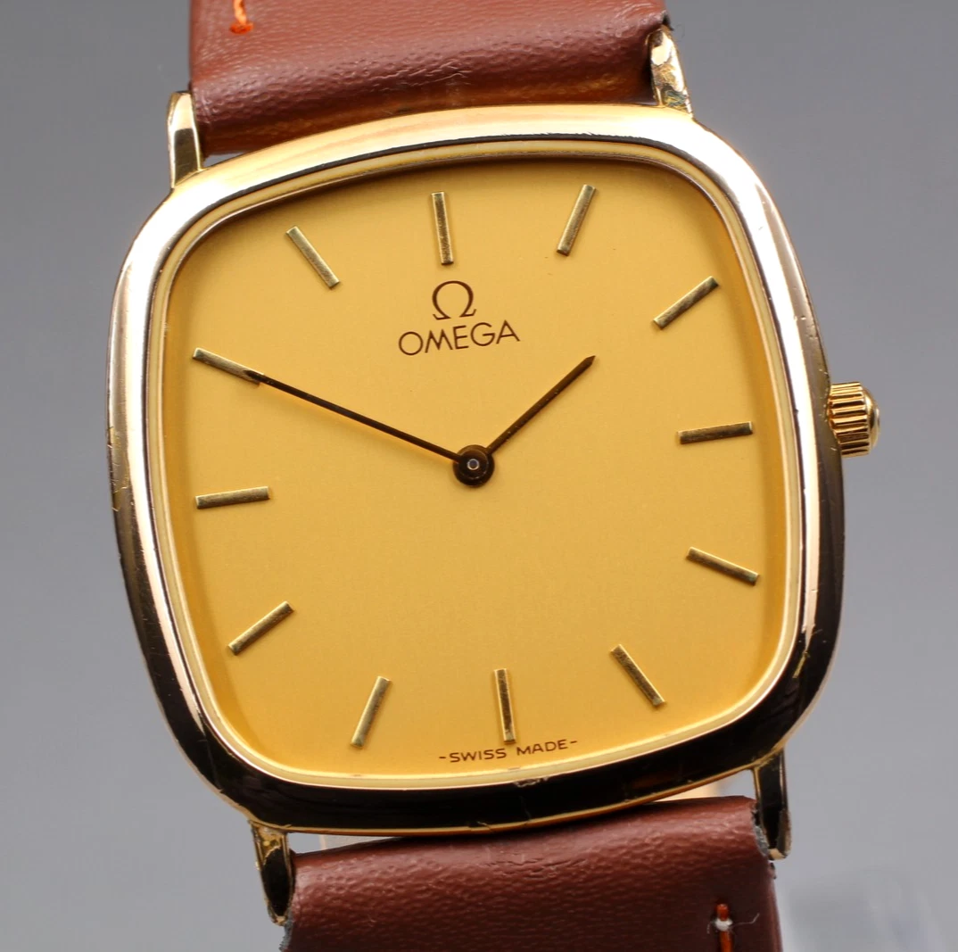 Omega — [N MINT++] Vintage OMEGA De Ville Cal.1378 195.0077.2 30mm Gold Qz Men's Watch