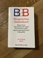BGB Bürgerliches Gesetzbuch 94. Auflage 2024