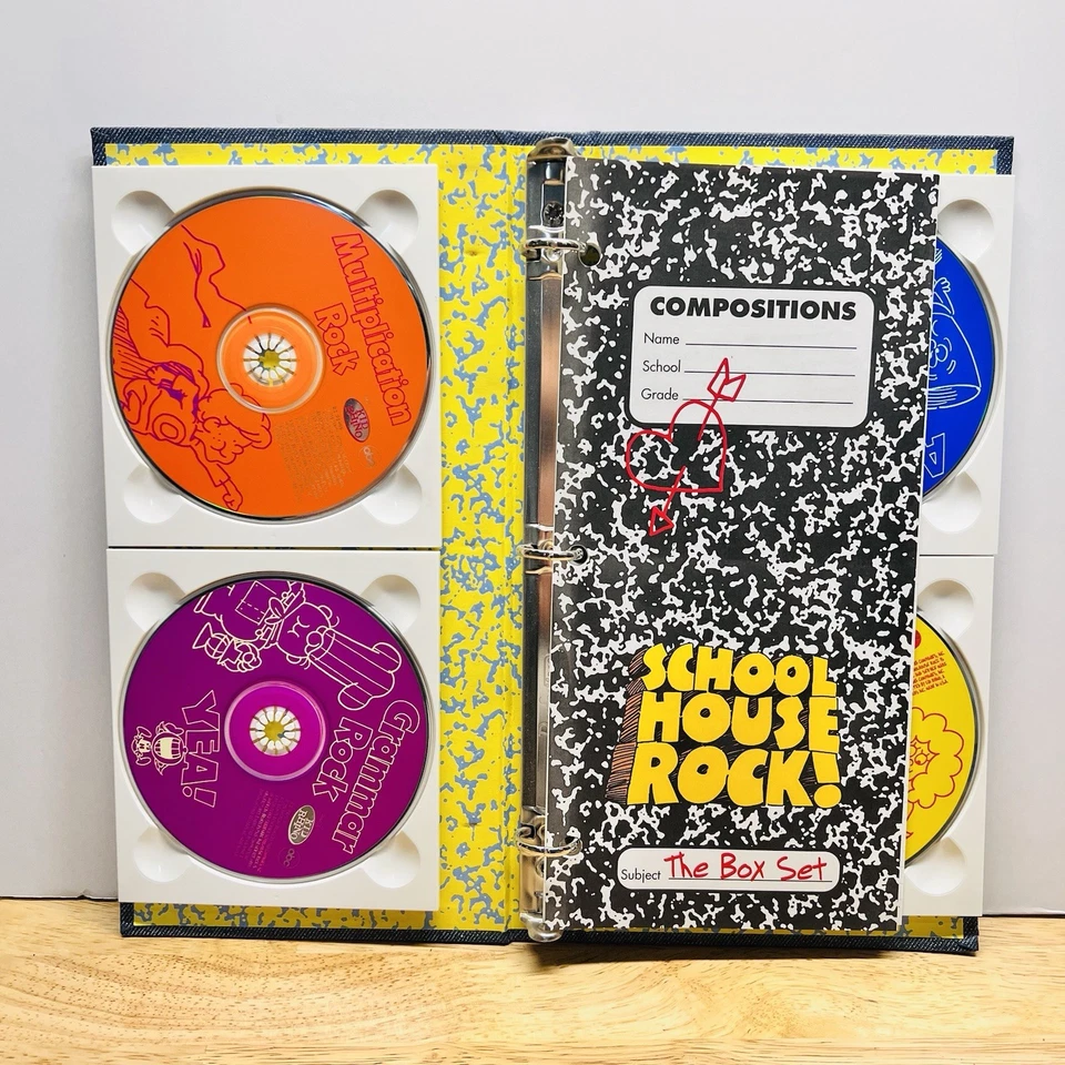 School House Rock!  The Box Set 4 CD Audio 1996 Kid Rhino ABC  Excellent Cond Foto 2 de 4