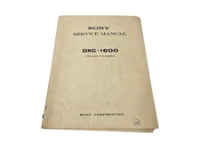 Sony DXC-1600 Color Camera Service Manual Vintage 1976