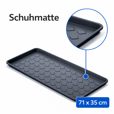 TAMS Schuchmatte 71x35 cm Schuhablage Schuhwanne Abtropfschale Napf Untersetzer