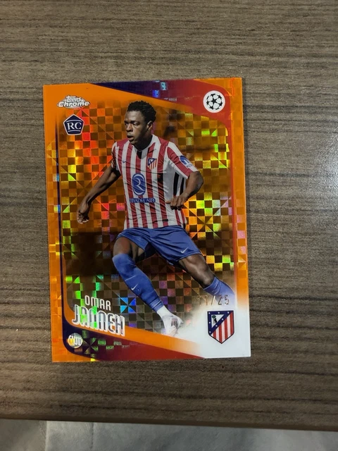 Topps 2025-26 Omar Janneh Orange X Fractor RC 11/25 #137 Atlético Madrid