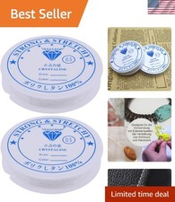 Clear Elastic Bead Cord - 2 Rolls of 0.5mm String for Creative Jewelry Making