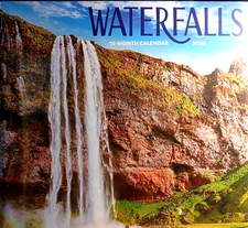 2026 Waterfalls 16 Month Calendar 20" X 11" open