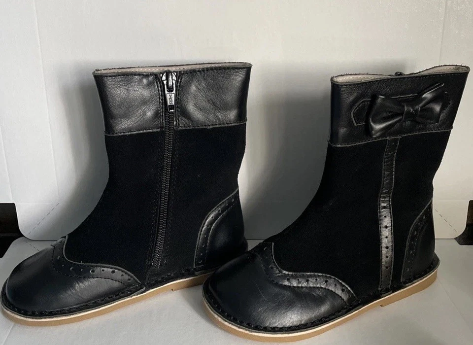 Botas negras Livie & Luca con arco Prance gamuza negra y cuero 10 Foto 3 de 4