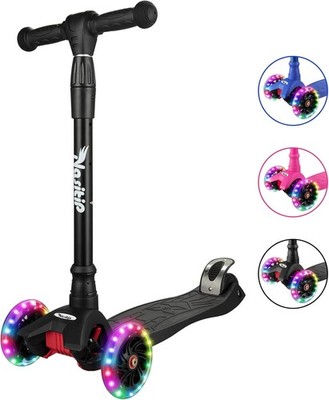 Kick Scooter Per Bambini SKIDEE Y200 - Età 3-5 Anni (adattabile 2-12), Altezza Regolabile, Colore Blu