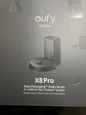 Eufy X8 Pro Robot Vacuum Self-Empty Station 2-Turbine 2X 4000Pa