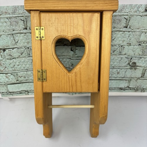 Vintage Holz Wanddeko Herz Ausschnitt Regal Türstange Handtuchhalter Landhaus Landhaus