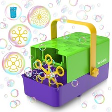 Bubble Machine, 3 in 1 Bubble Maker for Kids - 3 Replaceable Bubble Wands 2...