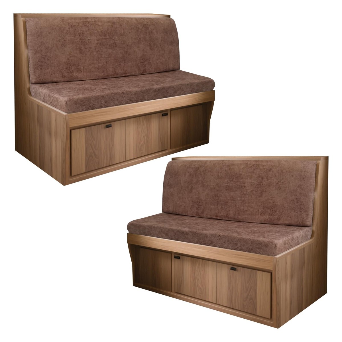 Oloepfo 4PCS Leather Look RV Dinette Cushion Covers Stretchable