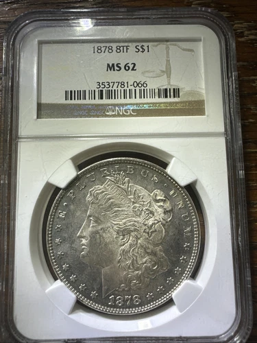 1878-P $1 8TF Morgan Silver Dollar NGC MS 62 | VAM-2 / 3 EXTRA FEATHERS