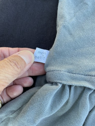 Mon Petit (Spain) NWT Grey Cotton Knit Drop Waist Dress -6 Months - Picture 4 of 6