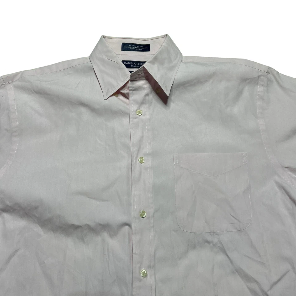 Daniel Cremieux Shirt Mens Medium Pink Short Sleeve Classic Fit Button Up Casual - Image 2 of 4