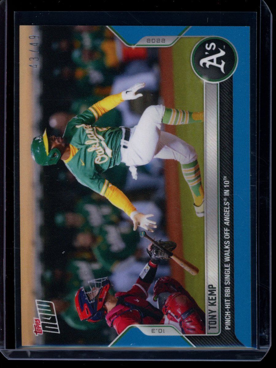 2022 Topps Now #1011 Tony Kemp Blue Parallel Card #d 43/49