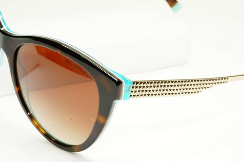 Gafas de sol Tiffany & Co doradas marrón tortuga Havana punto diamante TF 4159 8275/3B - Imagen 3 de 12