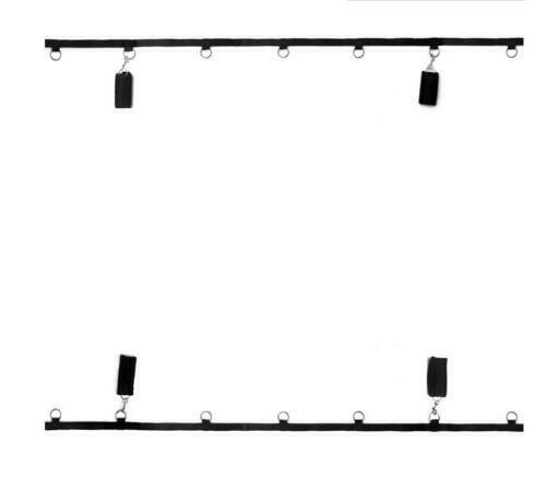 Paare Bondage Bett Fesselset Plüsch Handschellen Fußfesseln 7 Ringe SM Position - Bild 9 von 12