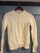 Vintage LL Bean Women's Cable Knit Cardigan, Ivory