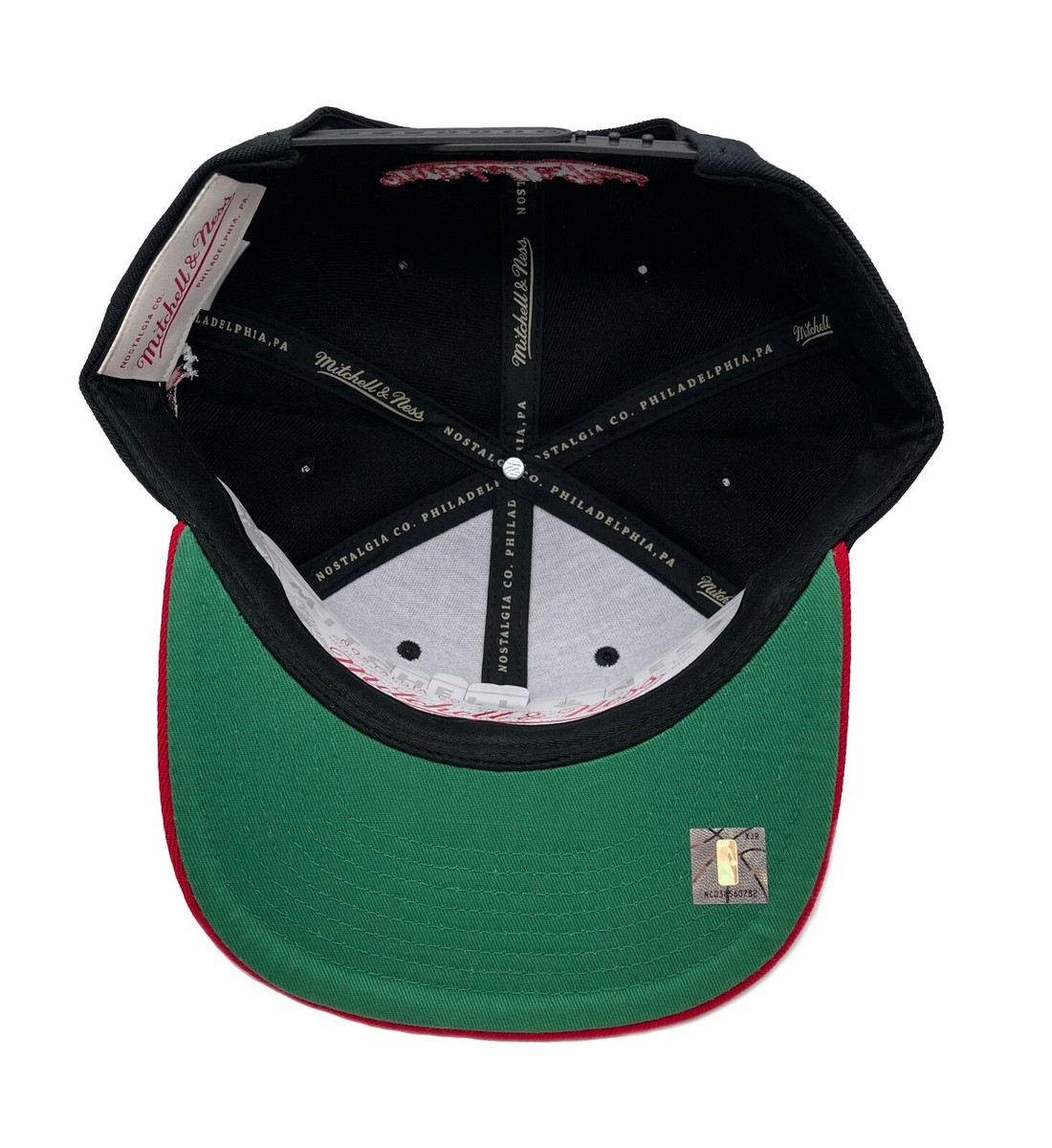 Casquette Snapback Mitchell & Ness Chicago Bulls - 100% Laine - Script Noir - Neuf Avec étiquettes