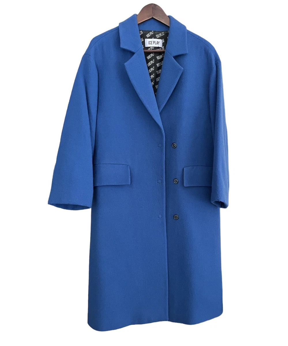 Ice blue wool best sale coat