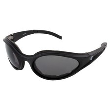 BIRDZ RAVEN SMOKE GLASSES SUNGLASSES MOTORCYCLE ANTIFOG  MICROFIBER BAG
