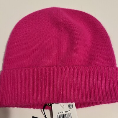 Charter Club Luxury 100% Cashmere Beanie Hat Hot Pink NEW OS  display picture 3