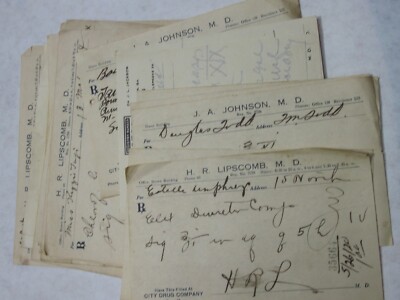Vintage Drug Store Prescriptions 1920 Manchester, GA Total of 50