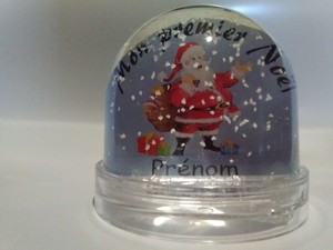 Détails Sur Boule De Noël à Neige Mon Premier Noël Personnalisable Avec Votre Prénom C