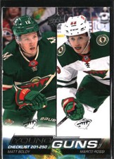 2022-23 Upper Deck Young Guns #250 Checklist (Matt Boldy / Marco Rossi)