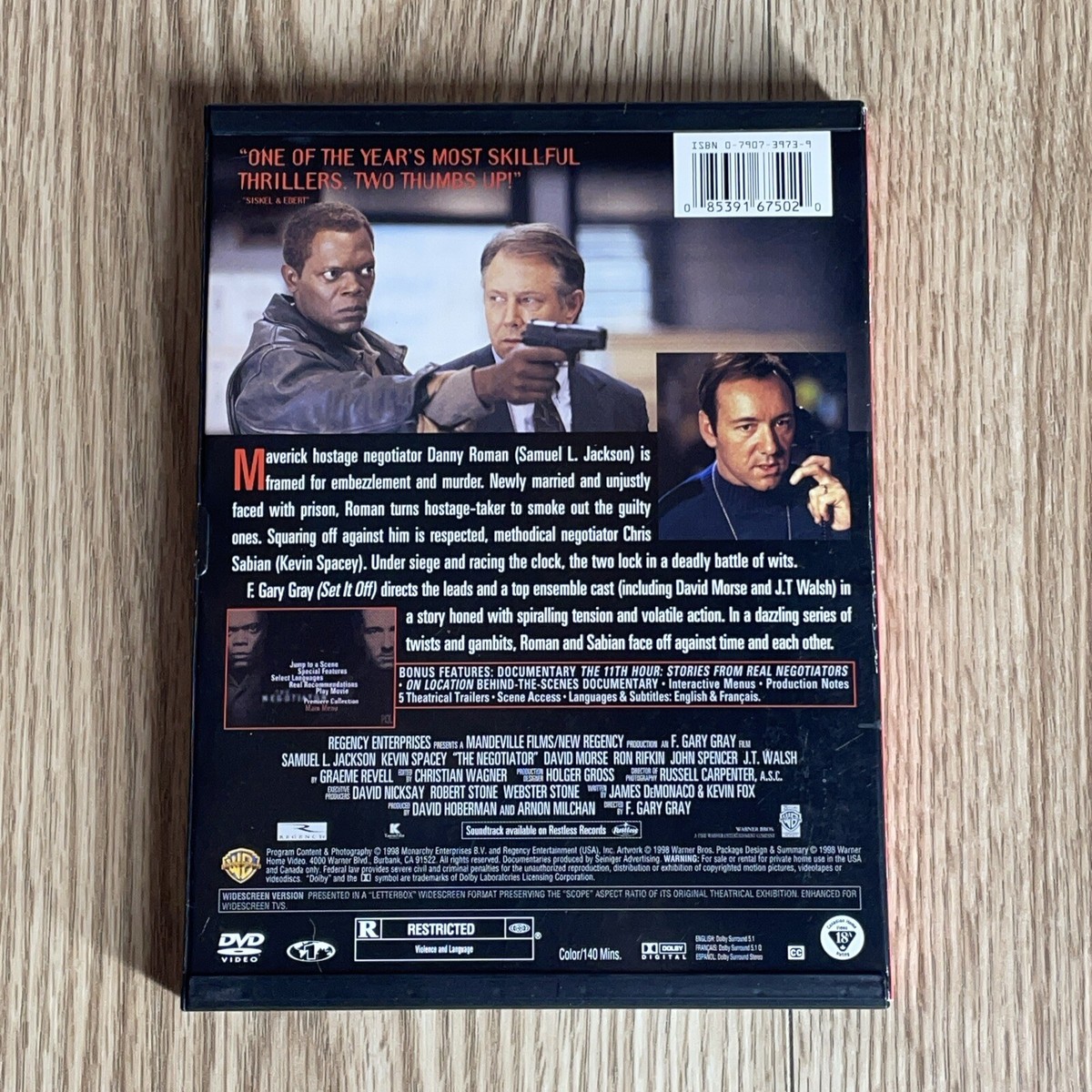 The Negotiator (DVD - Snap Case) Samuel L. Jackson, Kevin Spacey