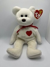 Ty Beanie Baby 1993/1994 Valentino the Teddy Bear - Rare, Errors, Brown Nose