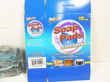 Steel Wool Soap Pads 10 Count Kitchen Bathroom Outdoors Cleaning Scouring Pad 