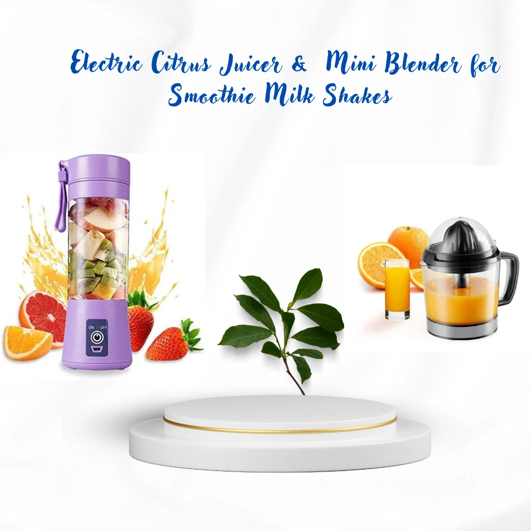Electric Citrus Juicer soft Drinks & Mini Blender for Smoothie Pack(Bulk 3 Sets)
