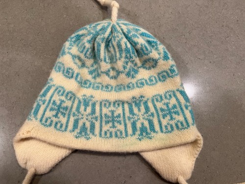Vtg Murray Merkley Hat Knit Wool Beanie Stocking Ear Flaps Tassle One Size Cap - Picture 5 of 9
