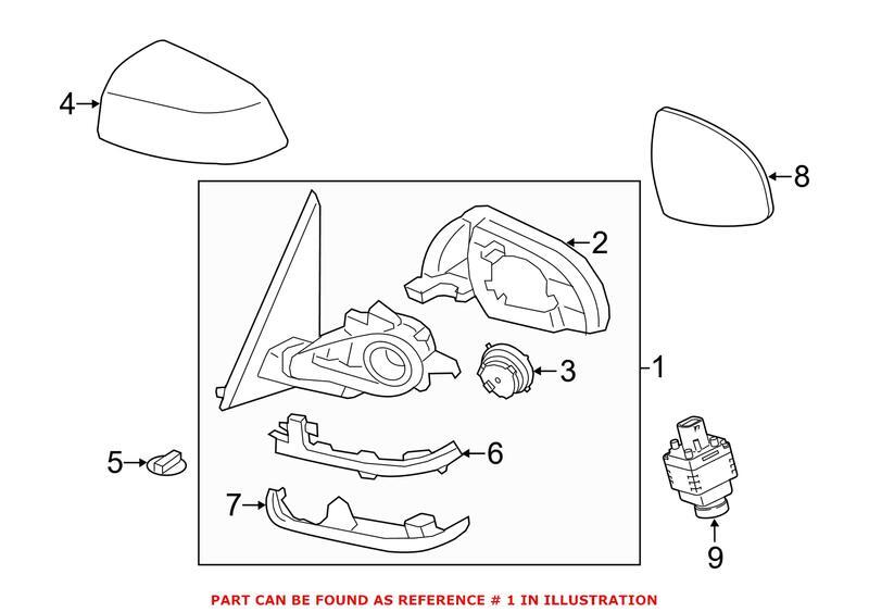 Genuine OEM Door Mirror Front Passenger for BMW 51167363920 | eBay 