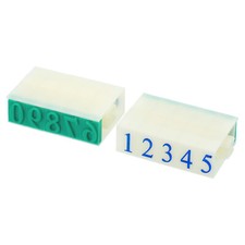 Detachable Number Stamp Plastic 13mm 9 Digits Font Size 2 Numeral 0-9 Set
