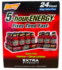 5-hour Energy 24-Count Extra Strength Berry Pack, Exp: 8/2028