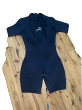 Akona Adventure Gear Scuba Dive Surf Shorty Black Neoprene Wet Suit Womens 9 10