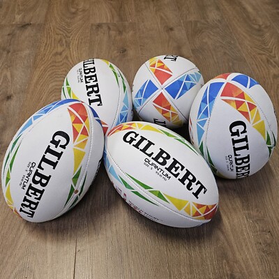 Gilbert Rugby Ball - Premium Quantum Match Balls Size 5 - Overprint ...