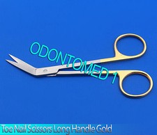 New Toenail Scissor Ergonomically Designed 6.5" Long Handled,Gold Handle